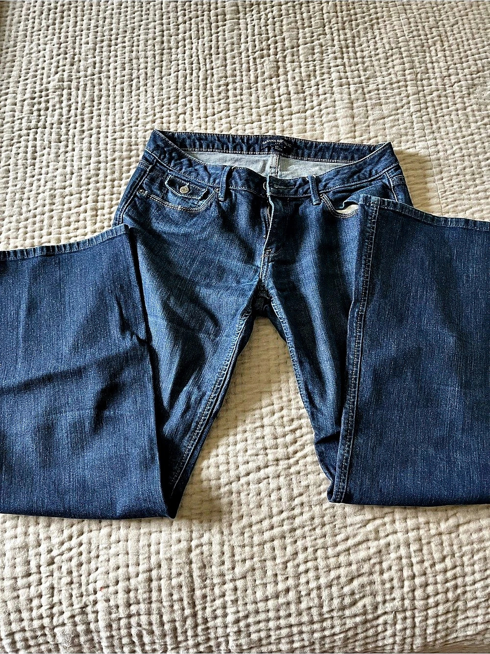 Banana Republic Boot Cut Jeans Blue Waist 6S Like New